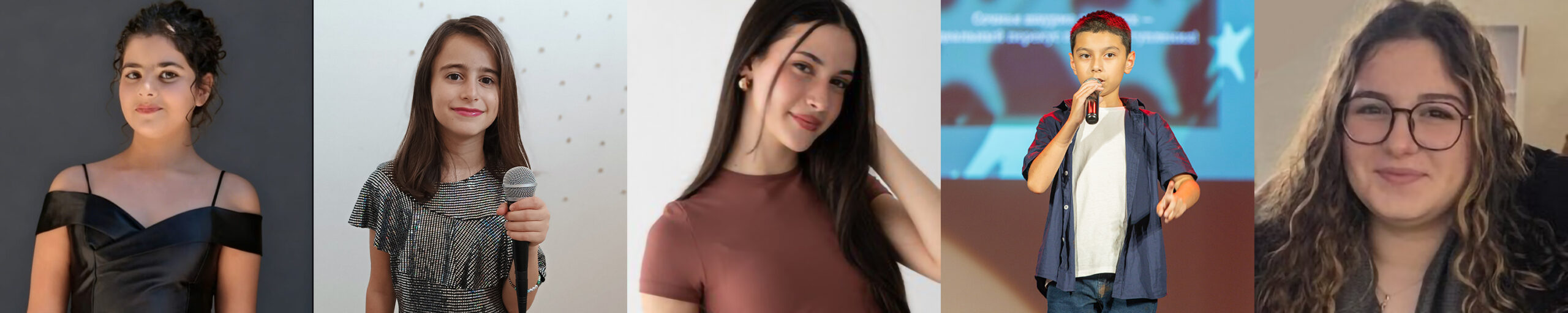 first row of five singers first row of five singers